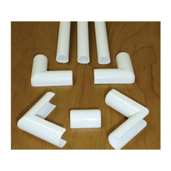 Kable Kontrol Kable Kontrol TV Wall Cord Cover Cable Raceway - 8 Piece Kit - 0.43" W x 0.5" H Channel Size WC306 - main